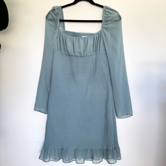 Aritzia Wilfred Ballad Long Sleeve Ruched Mini Dress - Picture 3 of 10